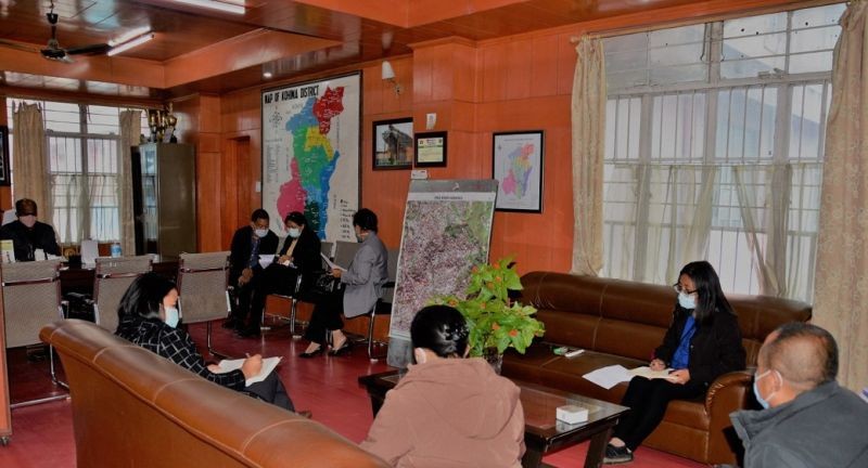 Kohima DC and Chairman DTF on COVID-19, Mohammed Ali Shihab A chairing the DTF meeting in his office chamber on December 4. (DIPR Photo)